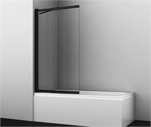 WASSERKRAFT Dill 61S Стеклянная шторка для ванны раздвижные ширина 80 см профиль - черный / стекло - прозрачное WASSERKRAFT 61S02-80 Fixed