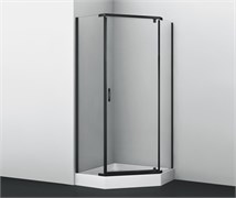 WASSERKRAFT Wiese 84P Душевой уголок пятиугольный размер 100x100 см двери распашные профиль - черный / стекло - прозрачное WASSERKRAFT 84P38