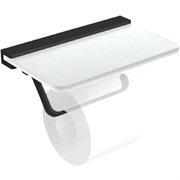 LANGBERGER Black Edition Бумагодержатель со стеклянной полкой (32041B-BP), черный матовый BLACKEDITION32041B-BP