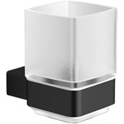 LANGBERGER Black Edition Стакан стекло к стене квадратный (11311A-BP), черный матовый BLACKEDITION11311A-BP