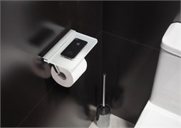 LANGBERGER Accessories Бумагодержатель 2-ой со стеклянной полкой (32041B), хром Accessories32041B