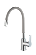RUSH Siple Смеситель для кухонной мойки с гибким изливом (SI7335-60Grey), цвет хром / серый SI7335-60Grey