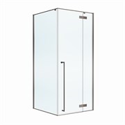 CEZARES Liner Душевой уголок квадратный размер 90x90 см двери распашные профиль - оружейная сталь / стекло - прозрачное LINER-A-1-90-C-GM-R