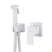 ABBER Daheim Смеситель AF8225W с гигиеническим душем, белый матовый AF8225W
