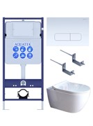 AQUATEK SET ПОЛАРИС (рама AQUATEK Standard INS-0000012+унитаз ПОЛАРИС AQ0700-01 с тонким сиденьем soft-close+ крепеж KKI-0000002 +панель KDI-0000013) SET AQUATEK ПОЛАРИС-01-013 4в1