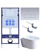AQUATEK SET ПОЛАРИС (рама AQUATEK Standard INS-0000012+унитаз ПОЛАРИС AQ0700-01 с тонким сиденьем soft-close+ крепеж KKI-0000002 +панель KDI-0000014) SET AQUATEK ПОЛАРИС-01-014 4в1