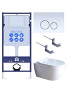 AQUATEK SET ПОЛАРИС (рама AQUATEK Standard INS-0000012+унитаз ПОЛАРИС AQ0700-01 с тонким сиденьем soft-close+ крепеж KKI-0000002 +панель KDI-0000015) SET AQUATEK ПОЛАРИС-01-015 4в1