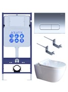 AQUATEK SET ПОЛАРИС (рама AQUATEK Standard INS-0000012+унитаз ПОЛАРИС AQ0700-01 с тонким сиденьем soft-close+ крепеж KKI-0000002 +панель KDI-0000016) SET AQUATEK ПОЛАРИС-01-016 4в1