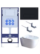 AQUATEK SET ПОЛАРИС (рама AQUATEK Standard INS-0000012+унитаз ПОЛАРИС AQ0700-01 с тонким сиденьем soft-close+ крепеж KKI-0000002 +панель KDI-0000017) SET AQUATEK ПОЛАРИС-01-017 4в1