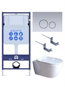 AQUATEK SET  ПОЛАРИС (рама AQUATEK Standard INS-0000012+унитаз ПОЛАРИС AQ0700-01 с тонким сиденьем soft-close+ крепеж KKI-0000002 +панель KDI-0000019) SET AQUATEK ПОЛАРИС-01-019 4в1