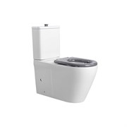 AQUATEK Унитаз-компакт напольный с бачком 800*385*835 для людей с ограниченными возможностями, сиденье дюропласт, белый AQ2213-00