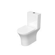 AQUATEK Optima Унитаз напольный, безободковый 665x345x775, крышка-сиденье дюропласт, легкосъемное с микролифтом, белый AQ4412-00