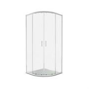 AQUATEK Душевой уголок 1/4 круга, двери раздвижные, 200x100x100 см, профиль хром, стекло прозрачное, закаленное AQ.RO.100.1CH