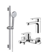 AQUATEK Nika Душевой комплект наружнего монтажа SET 3 в 1 (AQ1810CR + AQ1840CR + AQ2017CR ), хром AQ1830CR