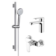 AQUATEK Nika Душевой комплект наружнего монтажа SET 3 в 1 (AQ1810CR + AQ1860CR + AQ2017CR ), хром AQ1831CR