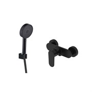 AQUATEK Nika Душевой комплект наружнего монтажа SET 2 в 1 (AQ1860MB +AQ2030MB), черный матовый AQ1834MB