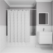 IDDIS Штора для ванной, 200x180 см, Полиэстер, (BB01P18i11) ,цвет черный | белый BB01P18i11
