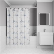 IDDIS Штора для ванной 200x180 см, Полиэстер (BO02P18i11) ,цвет белый BO02P18i11