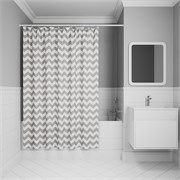 IDDIS Штора для ванной 200x180 см, Полиэстер (BR02P18i11) ,цвет серый BR02P18i11