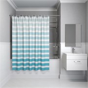 IDDIS Штора для ванной 200x180 см, Полиэстер (BR01P18i11) ,цвет голубой BR01P18i11