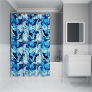 IDDIS Штора для ванной Base 200x180 см, Полиэстер (BX04P18i11) ,цвет синий BX04P18i11