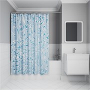 IDDIS Штора для ванной Base 200x180 см, Полиэстер (BX02P18i11) ,цвет голубой BX02P18i11
