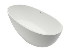 AZARIO Ванна из искусственного камня CLOVIS 1690х850х540 свободностоящая, с белым матовым донным клапаном, белая матовая (CLO17085S) CLO17085S