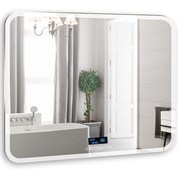 AZARIO Зеркало Стив 800х680 c подсветкой и диммером, сенсор выкл+подогрев+часы (ФР-00001353) ФР-00001353