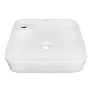 AZARIO Раковина накладная 460x460x100 квадратная, белый глянец (AZ-2181) AZ-2181