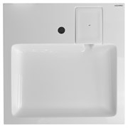 AZARIO Раковина Slim NEW 600х600х100 литьевой мрамор, сифон в комплекте, белая (CS00086608) CS00086608
