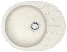 AZARIO Кухонная мойка Light 575х440х215) искусственный мрамор, цвет Хлопок (CS00079921) CS00079921