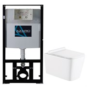 AZARIO Сет Инсталляция 3/6л + подвесной унитаз Mona 530x360x365 с быстросъемным сиденьем "Микролифт" (AZ-8010-1000+AZ-0057) AZ-8010-1000+AZ-0057
