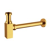 AZARIO Сифон для раковины G 1 1/4, без выпуска, квадрат, латунь, золото (AZ-109-GL) AZ-109-GL
