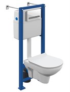 CERSANIT City Комплект CITY CO DPL EO slim Инсталляция VECTOR кнопка PILOT стекло белый (64439) 64439