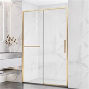 VINCEA Slim Soft Душевая дверь раздвижная ширина 120 см, профиль - брашированное золото / стекло - прозрачное VDS-1SS120CLG