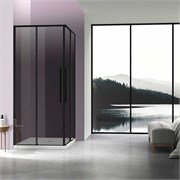 VINCEA Slim-N Душевой уголок прямоугольный размер 100x90 см, двери раздвижные, профиль - черный / стекло - тонированное VSS-4SN9010CGB