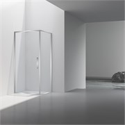 VINCEA Slim 8mm Душевой уголок прямоугольный размер 100x90 см, двери распашные, профиль - хром / стекло - прозрачное VSR-4SLP9010CL