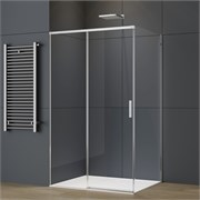 VINCEA Soft 2 Душевой уголок прямоугольный размер 100x80 см, двери раздвижные, профиль - хром / стекло - прозрачное VSR-3SO28010CL