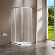 VINCEA Garda Душевой уголок квадратный размер 110x110 см, двери раздвижные, профиль - хром / стекло - прозрачное VSS-1G1111CL