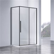 VINCEA Slim-N Душевой уголок прямоугольный размер 130x80 см, двери раздвижные, профиль - черный / стекло - прозрачное VSR-4SN8013CLB