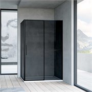 VINCEA Slim Soft Душевой уголок прямоугольный размер 120x90 см, двери раздвижные, профиль - черный / стекло - тонированное VSR-1SS9012CGB