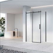 VINCEA Como-N Душевой уголок прямоугольный размер 130x80 см, двери раздвижные, профиль - черный / стекло - прозрачное VSR-4CN8013CLB