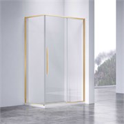VINCEA Slim-N Душевой уголок прямоугольный размер 120x80 см, двери раздвижные, профиль - брашированное золото / стекло - прозрачное VSR-4SN8012CLG