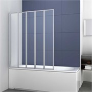 VINCEA Шторка на ванну ширина 120 см, профиль - хром / стекло - прозрачное VSB-32120CL