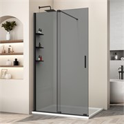 VINCEA Walk in WSL Душевая перегородка ширина 120 см, профиль - черный / стекло - тонированное VSW-1WSL120CGB