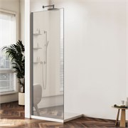 VINCEA Walk in WS Душевая перегородка ширина 100 см, профиль - вороненая сталь / стекло - зеркальное VSW-1HWS100MRGM