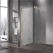 VINCEA Walk in Душевая перегородка ширина 70 см, профиль - золото матовое / стекло - прозрачное VSW-1H700CLG