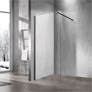 VINCEA Walk in Душевая перегородка ширина 110 см, профиль - черный матовый / стекло - прозрачное VSW-1H110CLB