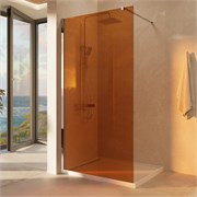 VINCEA Walk in Душевая перегородка ширина 100 см, профиль - хром / стекло - янтарь VSW-1H100GS
