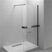 VINCEA Walk in HR Душевая перегородка ширина 100 см, профиль - черный матовый / стекло - прозрачное VSW-4HR100CLB